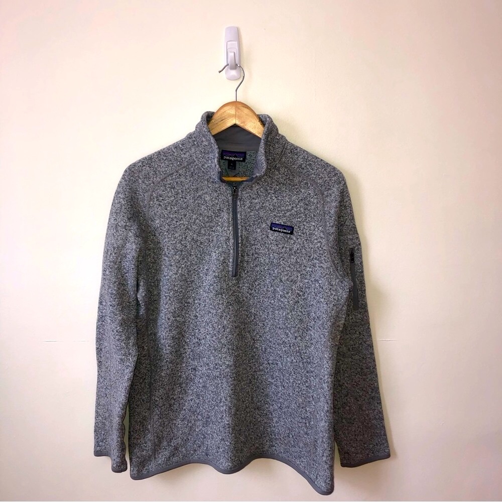 Patagonia Women’s Gray Better Sweater Quarter Zip Size XL